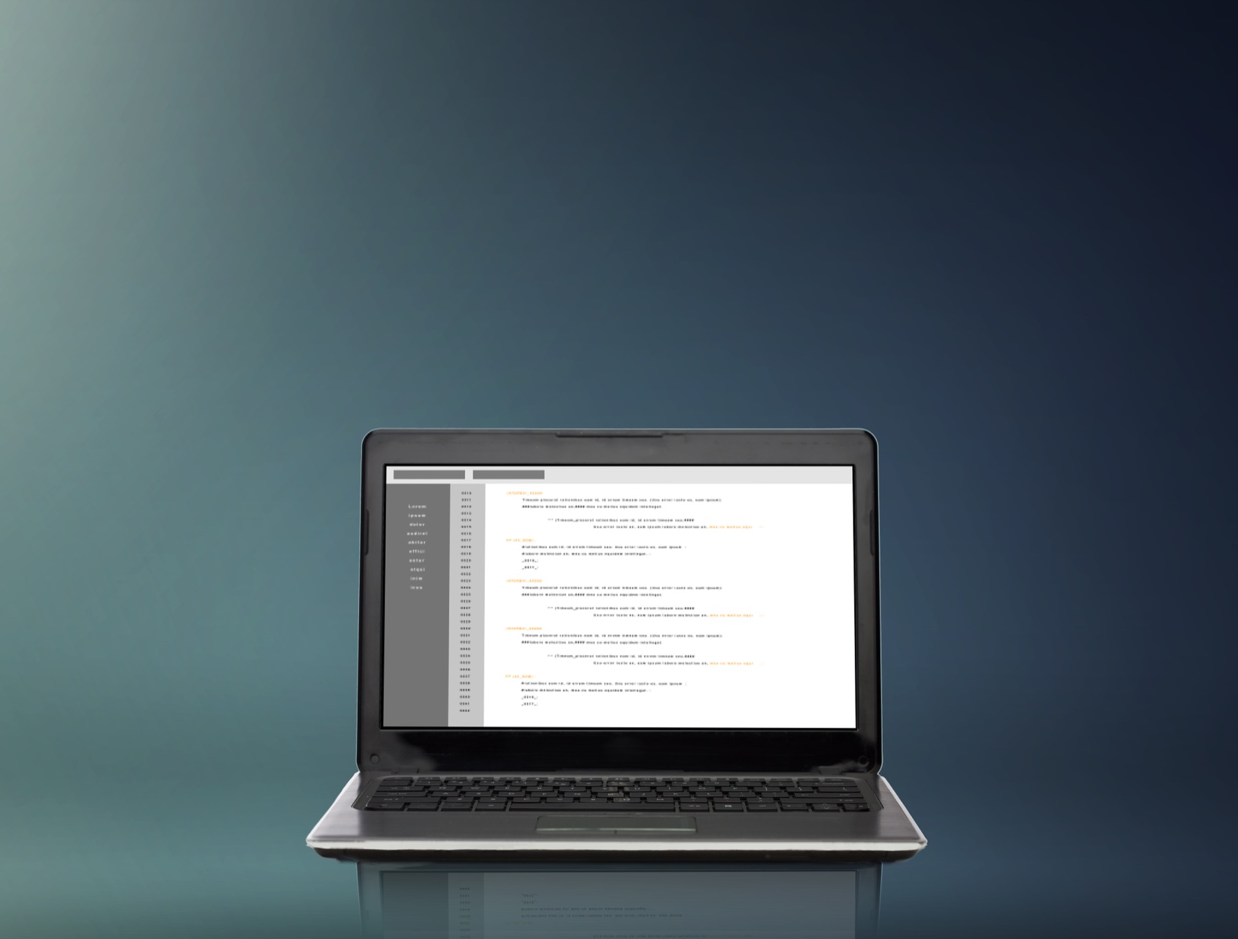 Lines of software code on a computer screen