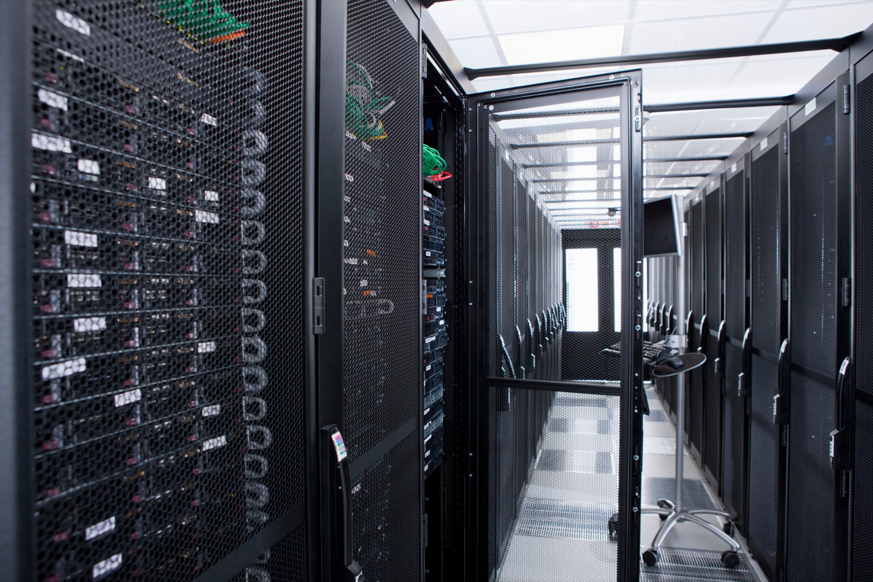 Server racks in a data center supporting a content delivery network