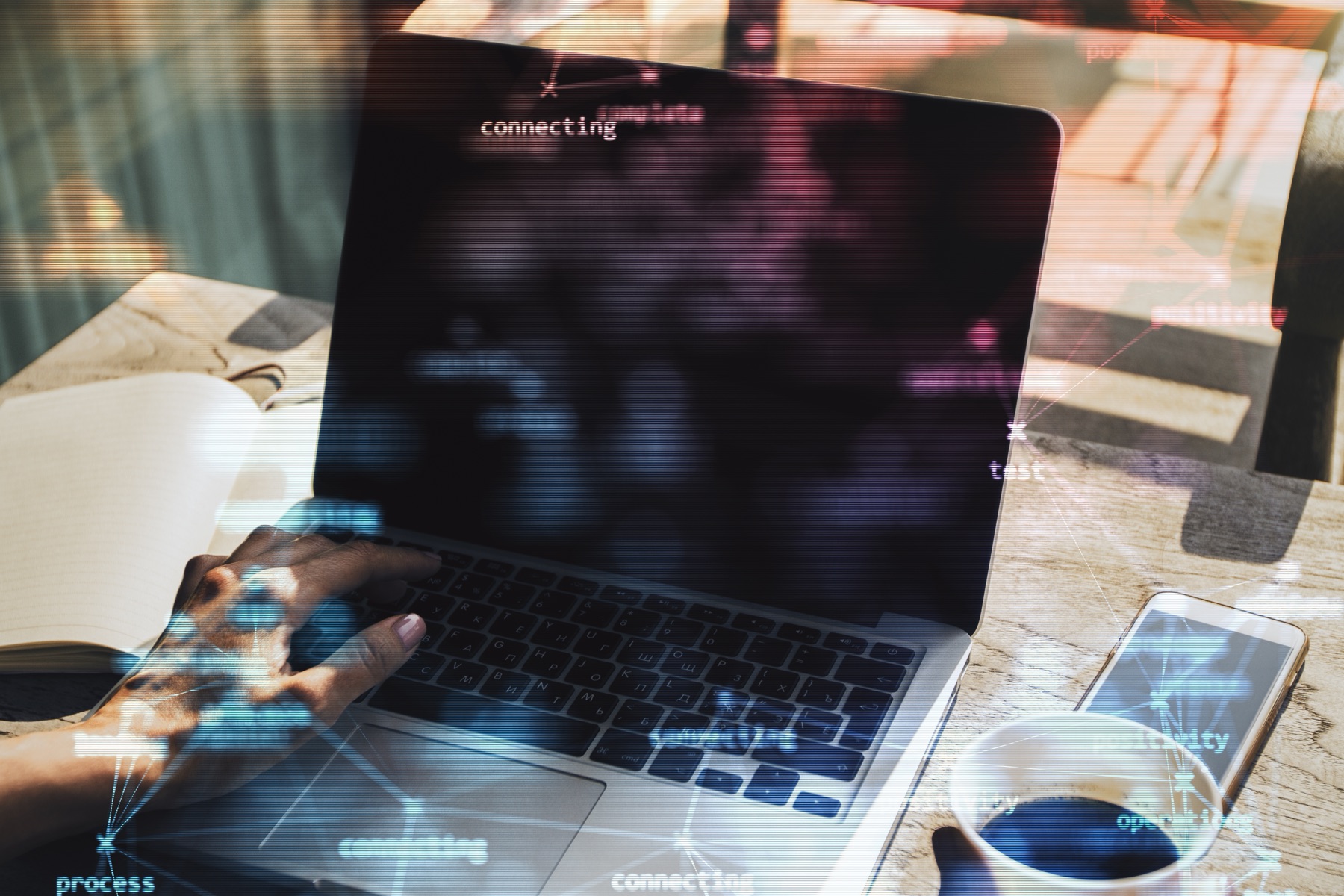 Wireless router and laptop illustrating Wi-Fi and video-codec standard-essential patents