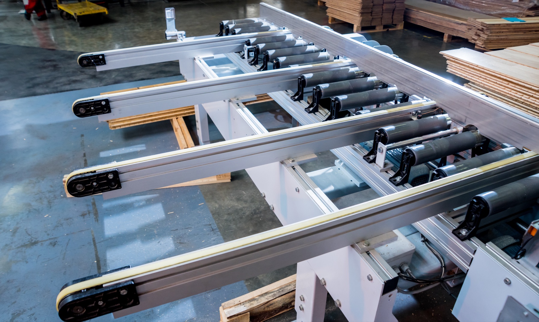 Industrial rotary die-cutting machinery on a manufacturing floor