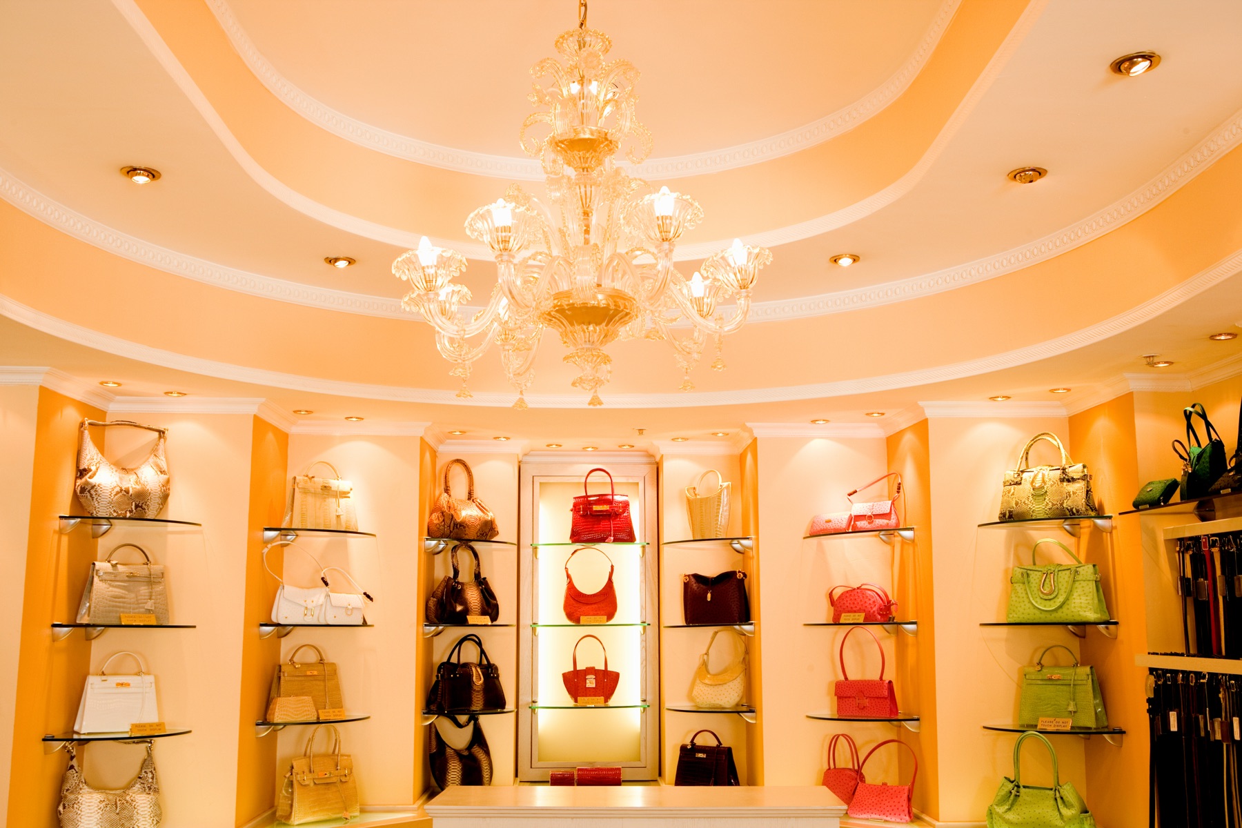 Luxury quilted handbag displayed in a high-end resale boutique